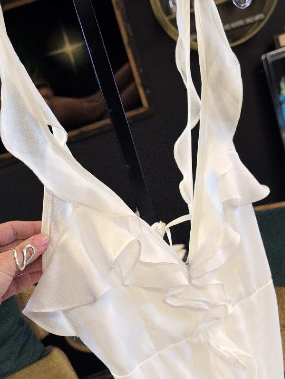 Signature8 White Ruffle Mini Dress - Picture 4 of 12